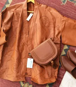 Zambia Leather Kimono 